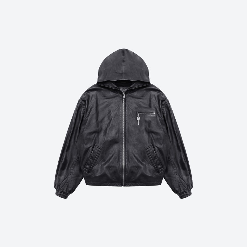 Sheepskin Hooded Jacket